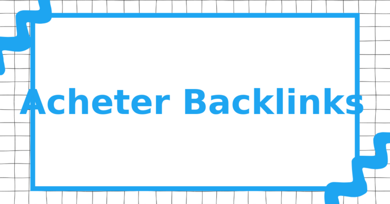 Acheter Backlinks